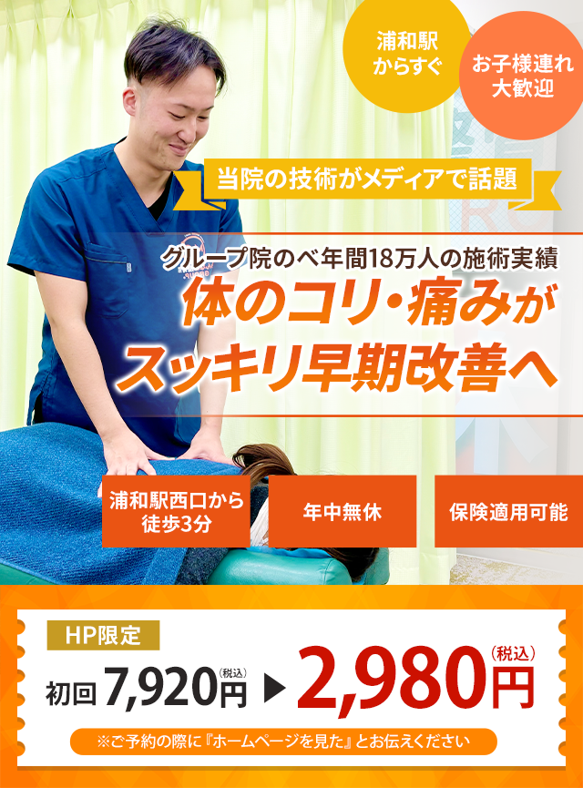 身体のコリ・痛み・不調がスッキリ早期改善へ