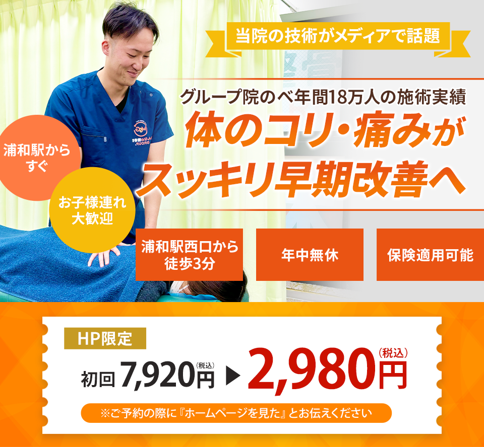身体のコリ・痛み・不調がスッキリ早期改善へ